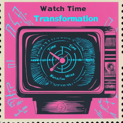 Vintage Postage Stamp about Youtube Watchtime Minutes