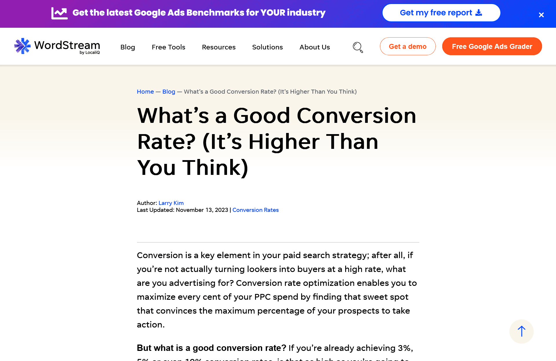 Conversion Rate