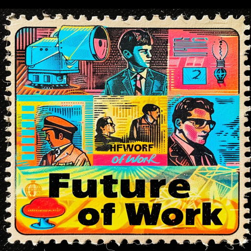 Postage Stamp pDepicting the future of work Cubthinktank