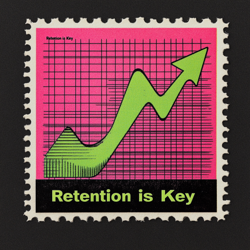 Cub think tank Postage stamp showing a retention curve