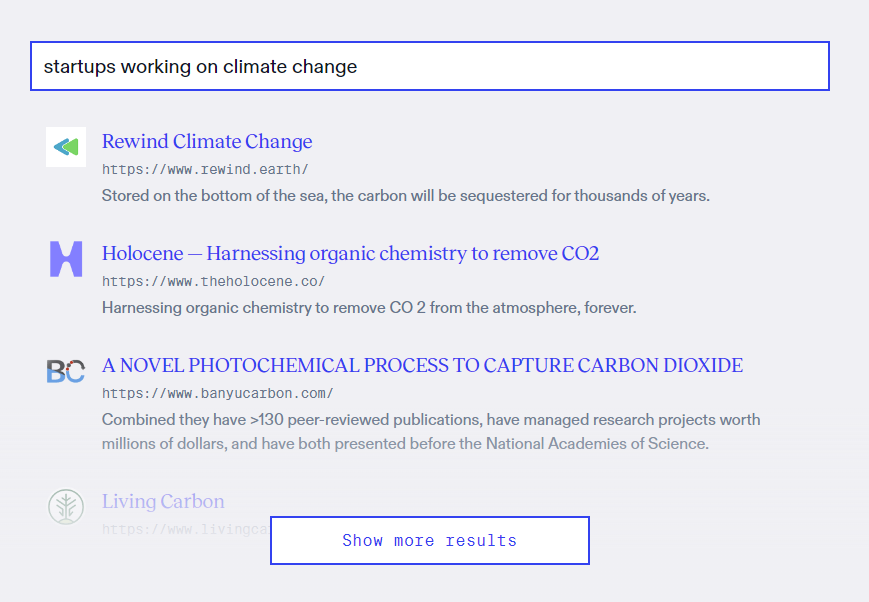 Exa Result for Climate Change